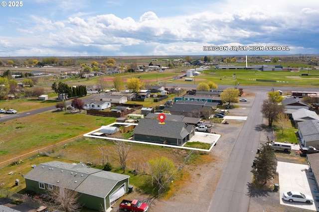 bird's eye view with a residential view