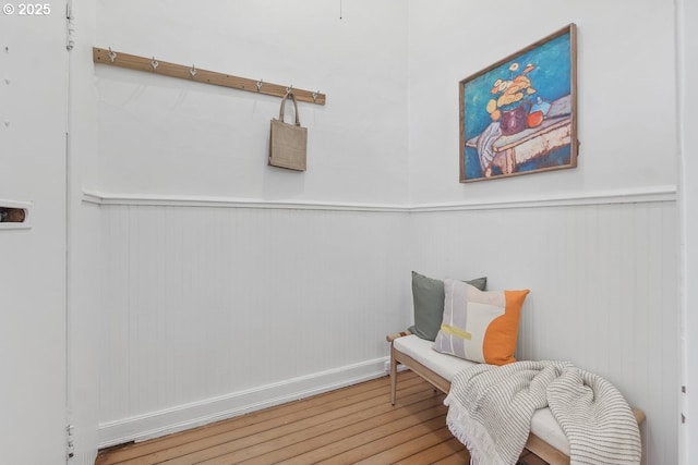 living area featuring hardwood / wood-style floors