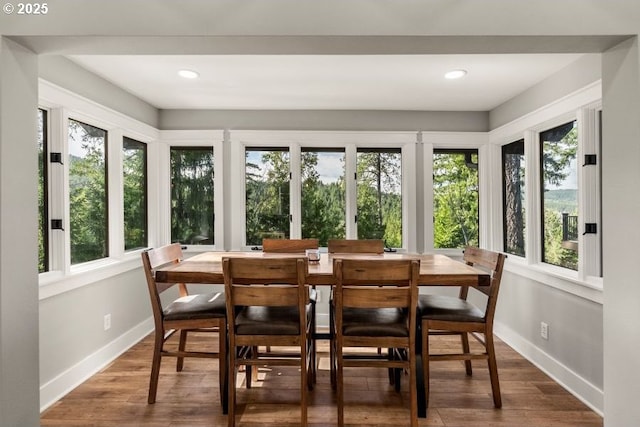 sunroom / solarium with a healthy amount of sunlight