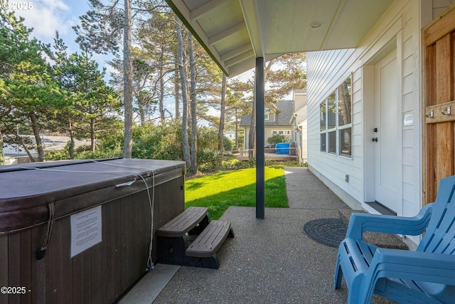 2150 NW Inlet Ave, Lincoln City, OR 97367 - view of patio with a hot tub