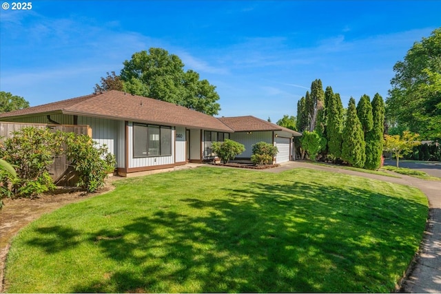 11560 SW Settler Way, Beaverton, OR 97008 - ranch-style house featuring a garage, driveway, and a front lawn