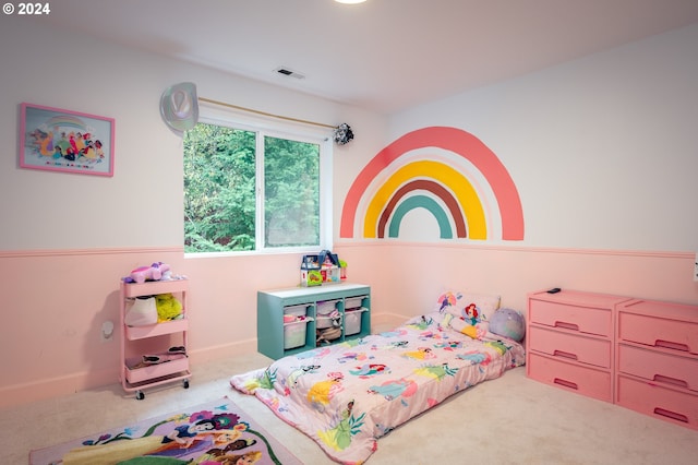 bedroom with carpet floors