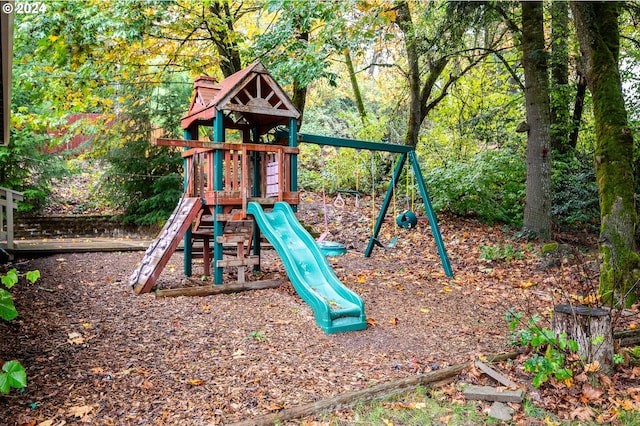 view of jungle gym