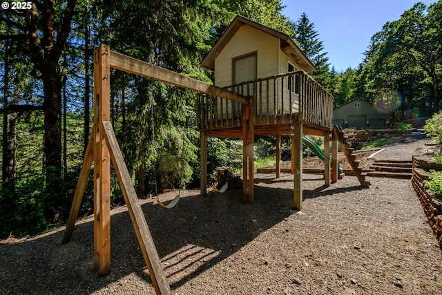 37676 Kathleen Ct, Lebanon, OR 97355 - view of playground with a deck