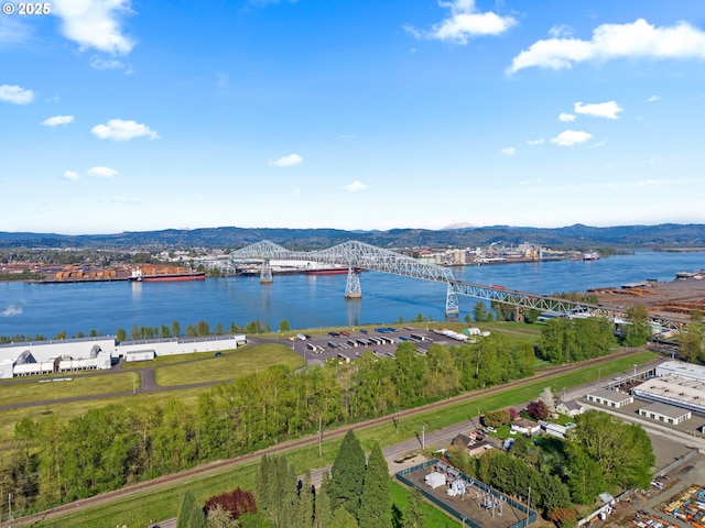 410 E D St, Rainier, OR 97048 - bird's eye view of a notable bridge and a large body of water