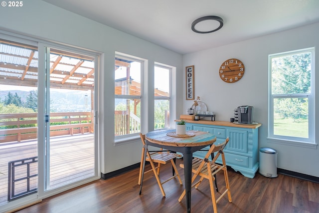 42810 NE 244th Ave, Amboy, WA 98601 - dining area with dark wood-style flooring and baseboards