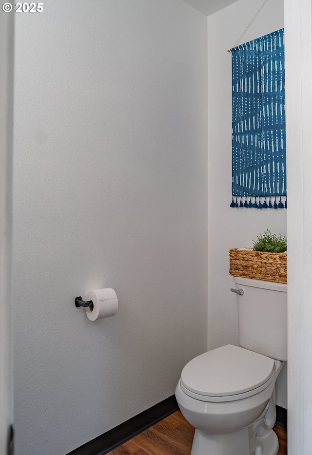 42810 NE 244th Ave, Amboy, WA 98601 - bathroom with toilet, wood finished floors, and baseboards