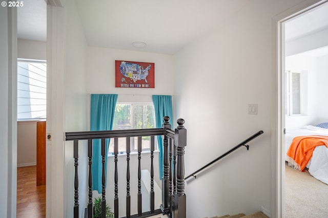 42810 NE 244th Ave, Amboy, WA 98601 - stairway with baseboards and wood finished floors