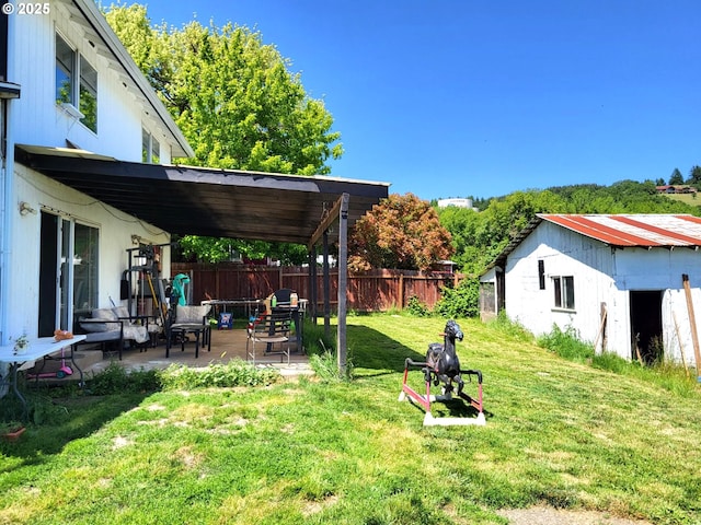 729 NW Evans St, Sheridan, OR 97378 - view of yard featuring a patio area