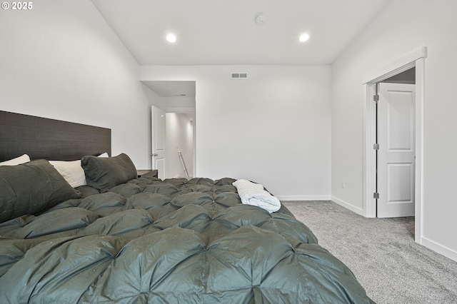 bedroom with carpet floors