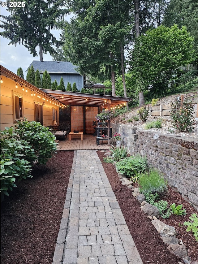 190 SE Shafford St, Estacada, OR 97023 - view of yard featuring a wooden deck