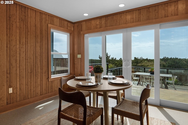 1209 N Prom, Seaside, OR 97138 - sunroom / solarium with wooden walls, recessed lighting, and baseboards