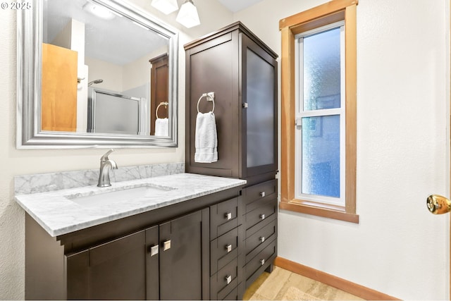 2801 Willows Rd Unit 1, Seaview, WA 98644 - full bath featuring vanity and a shower with shower door
