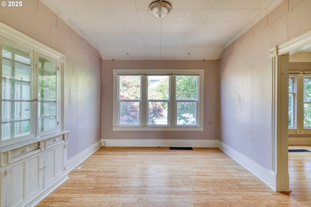 644 4th St, Myrtle Point, OR 97458 - empty room with visible vents, baseboards, and light wood-type flooring