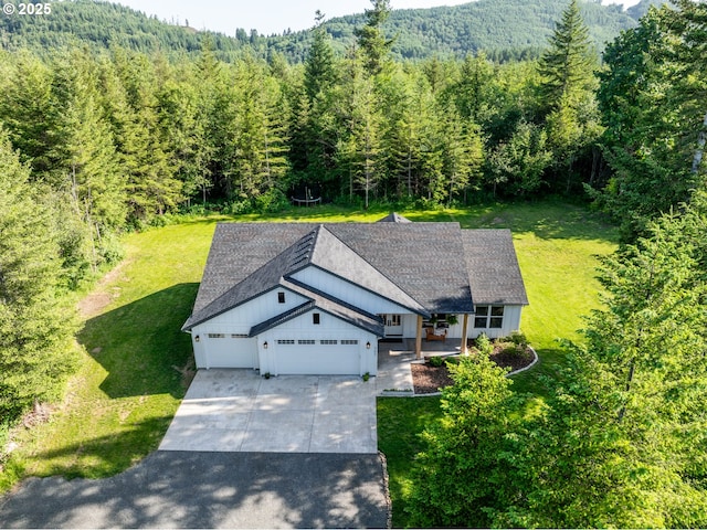 305 Fir Rd, Ariel, WA 98603 - view from above of property featuring a heavily wooded area
