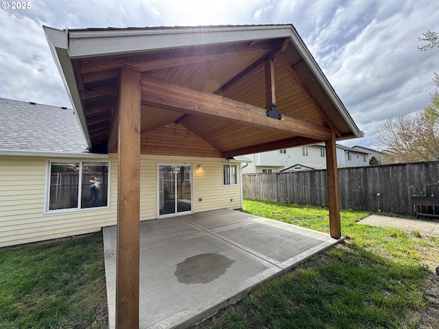 view of patio with fence