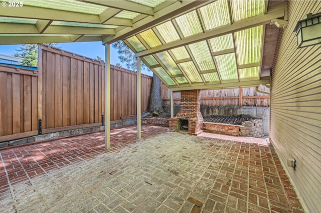 view of patio / terrace featuring a fenced backyard