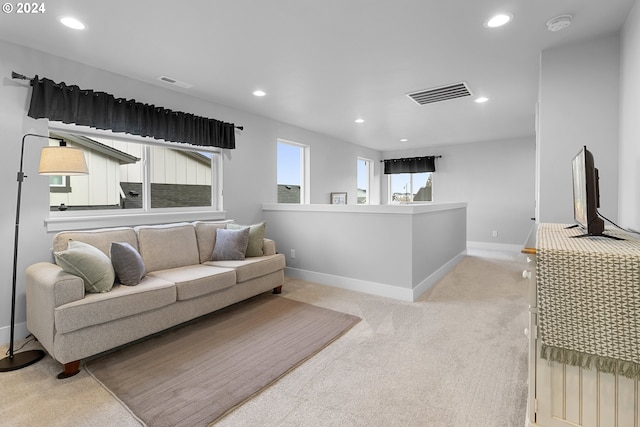 view of carpeted living room