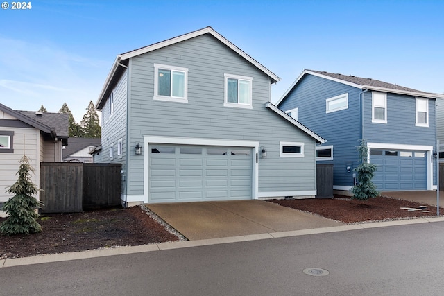 view of property featuring a garage