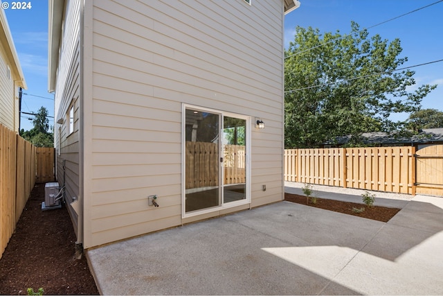 view of patio featuring central AC