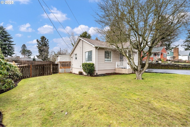 exterior space featuring a yard