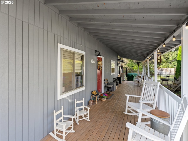 view of wooden deck