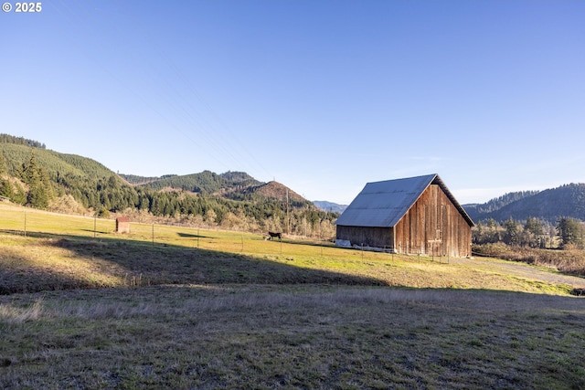 mountain view with a rural view