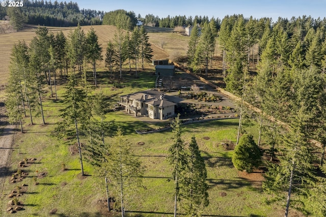 drone / aerial view featuring a rural view