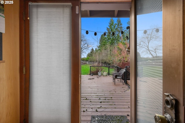 view of doorway to outside