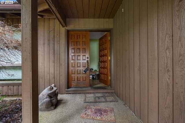 view of doorway to property