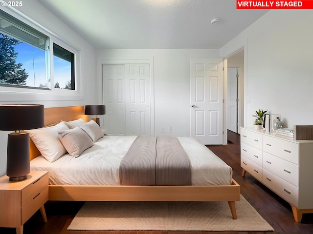 225 SE Hacienda Ct, Gresham, OR 97080 - bedroom featuring a closet and dark wood finished floors