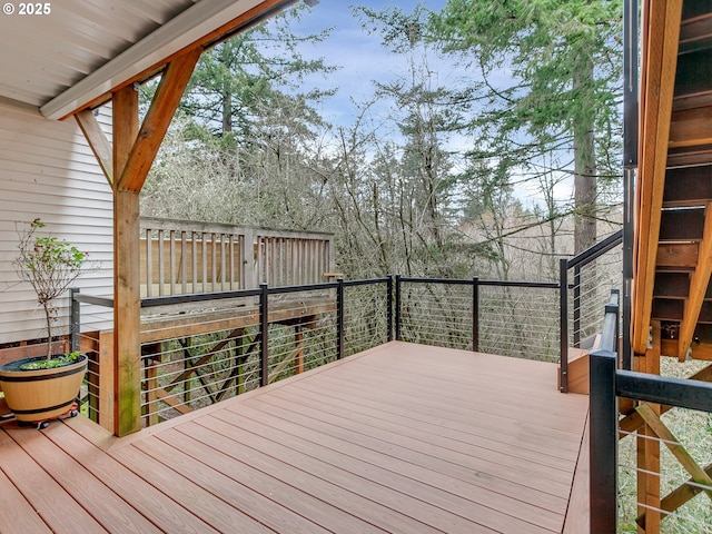 view of wooden terrace