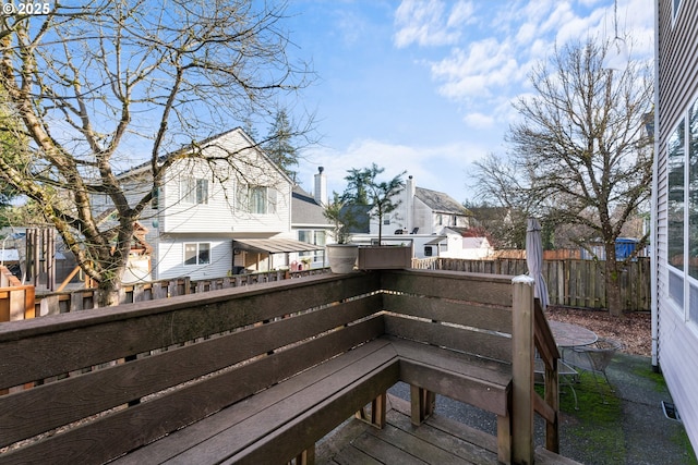 view of wooden terrace