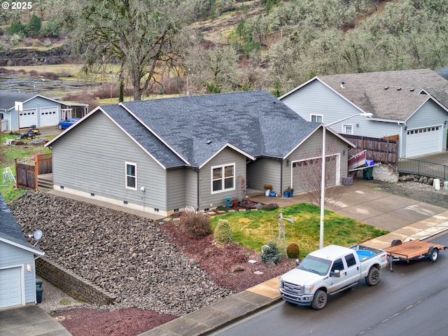 view of front of home featuring a garage