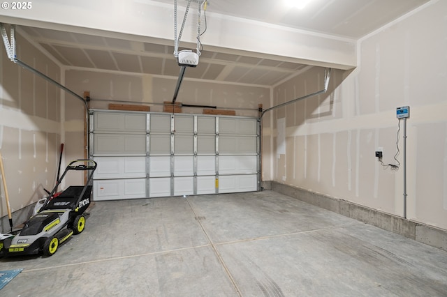 garage featuring a garage door opener