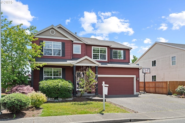 view of front of house featuring a garage and driveway