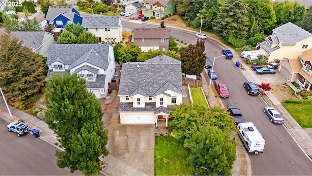 bird's eye view featuring a residential view