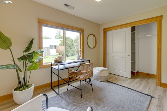 5818 SW Boundary St, Portland, OR 97221 - home office with wood finished floors and baseboards