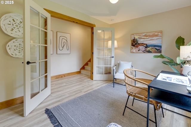 5818 SW Boundary St, Portland, OR 97221 - office space featuring french doors, wood finished floors, and baseboards