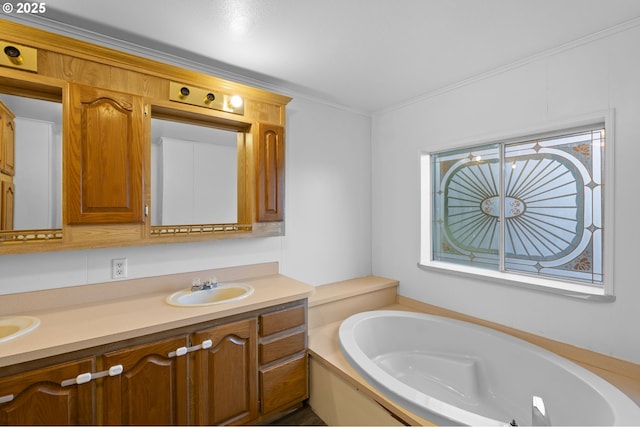 33385 Craig Loop, Cottage Grove, OR 97424 - full bath featuring double vanity, a bath, and ornamental molding