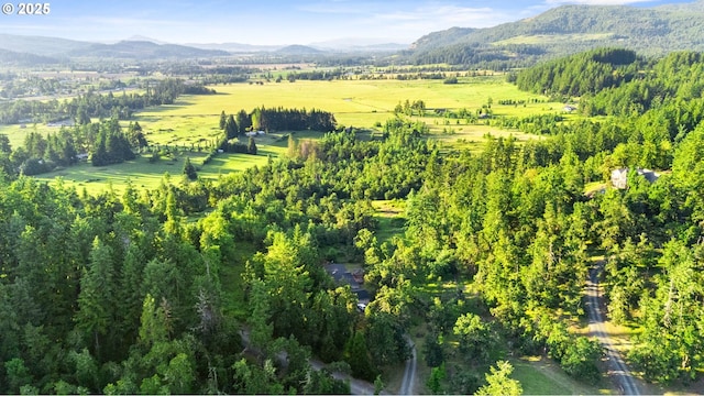 33385 Craig Loop, Cottage Grove, OR 97424 - aerial view of property and surrounding area featuring a mountain backdrop