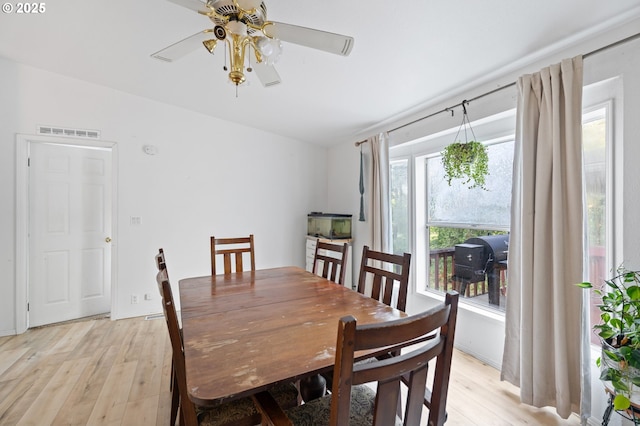 33385 Craig Loop, Cottage Grove, OR 97424 - dining space with light wood-style floors and ceiling fan