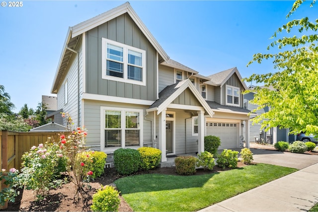 12209 Mimosa Way, Oregon City, OR 97045 - craftsman-style house featuring board and batten siding, concrete driveway, an attached garage, and a shingled roof