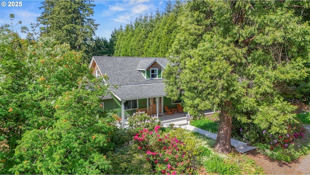 26011 S Morgan Rd, Estacada, OR 97023 - view of front of house featuring covered porch and a shingled roof
