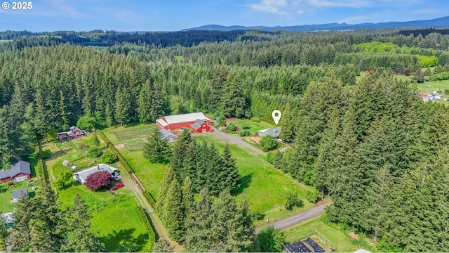 26011 S Morgan Rd, Estacada, OR 97023 - aerial view of a heavily wooded area and a mountainous background