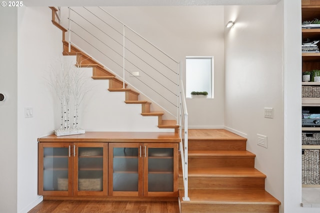 14569 NW Larson Rd Unit 13, Portland, OR 97231 - stairs with wood finished floors and baseboards