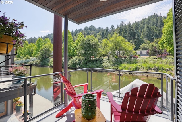 14569 NW Larson Rd Unit 13, Portland, OR 97231 - balcony with a water view and a view of trees