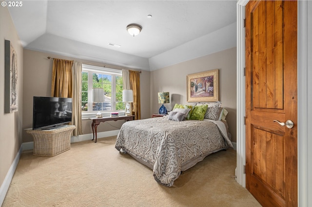 2650 Lorinda Ln, West Linn, OR 97068 - carpeted bedroom with baseboards and lofted ceiling