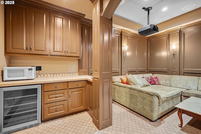 2650 Lorinda Ln, West Linn, OR 97068 - home theater room with wine cooler
