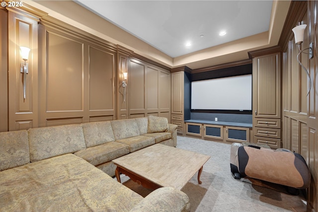 2650 Lorinda Ln, West Linn, OR 97068 - cinema with a decorative wall, carpet flooring, and recessed lighting